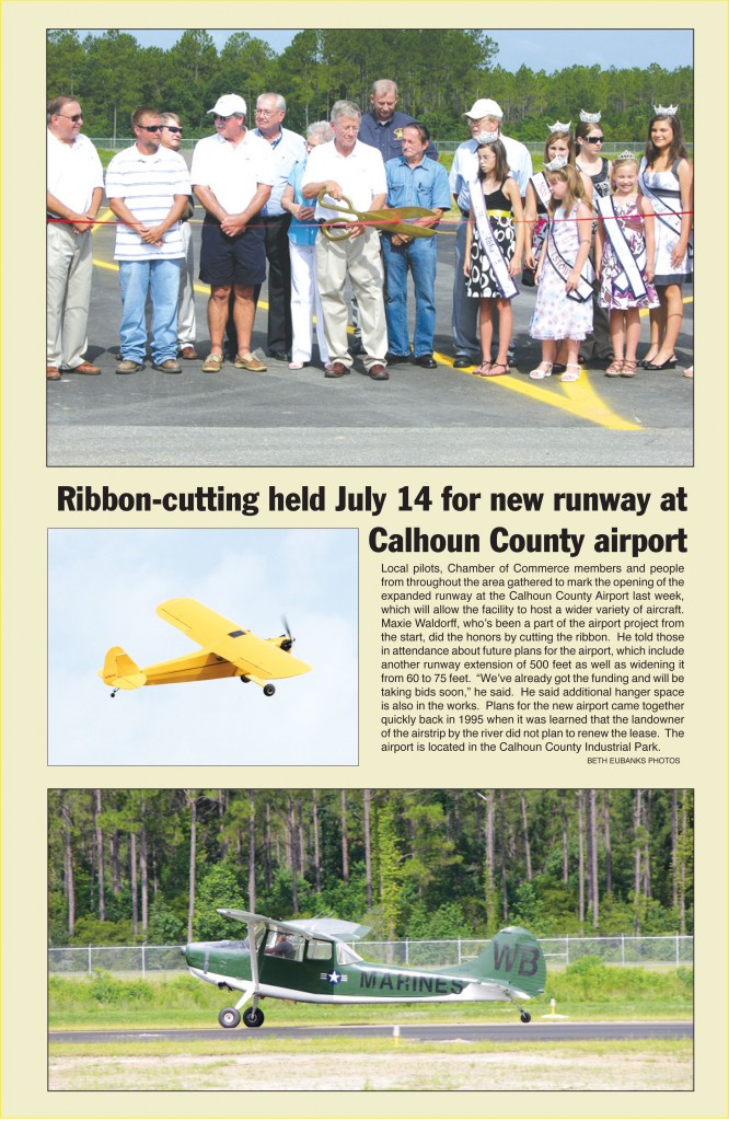 Ribbon-cutting held July 14 for new runway at Calhoun County airport
