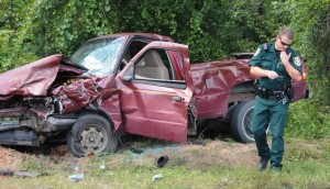 Two hurt in fiery  collision Thursday