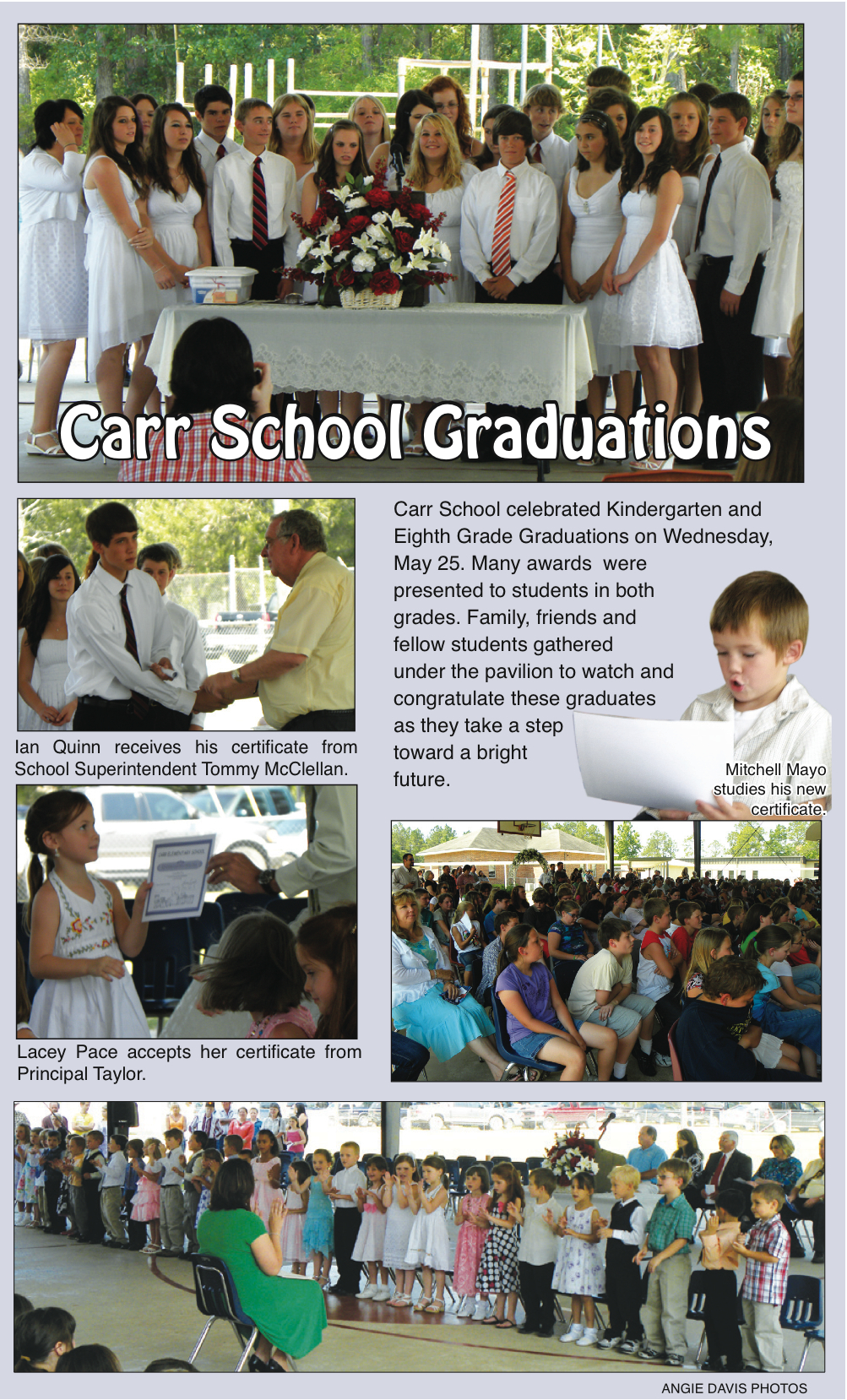 Carr School Kindergarten & 8th Grade Graduation