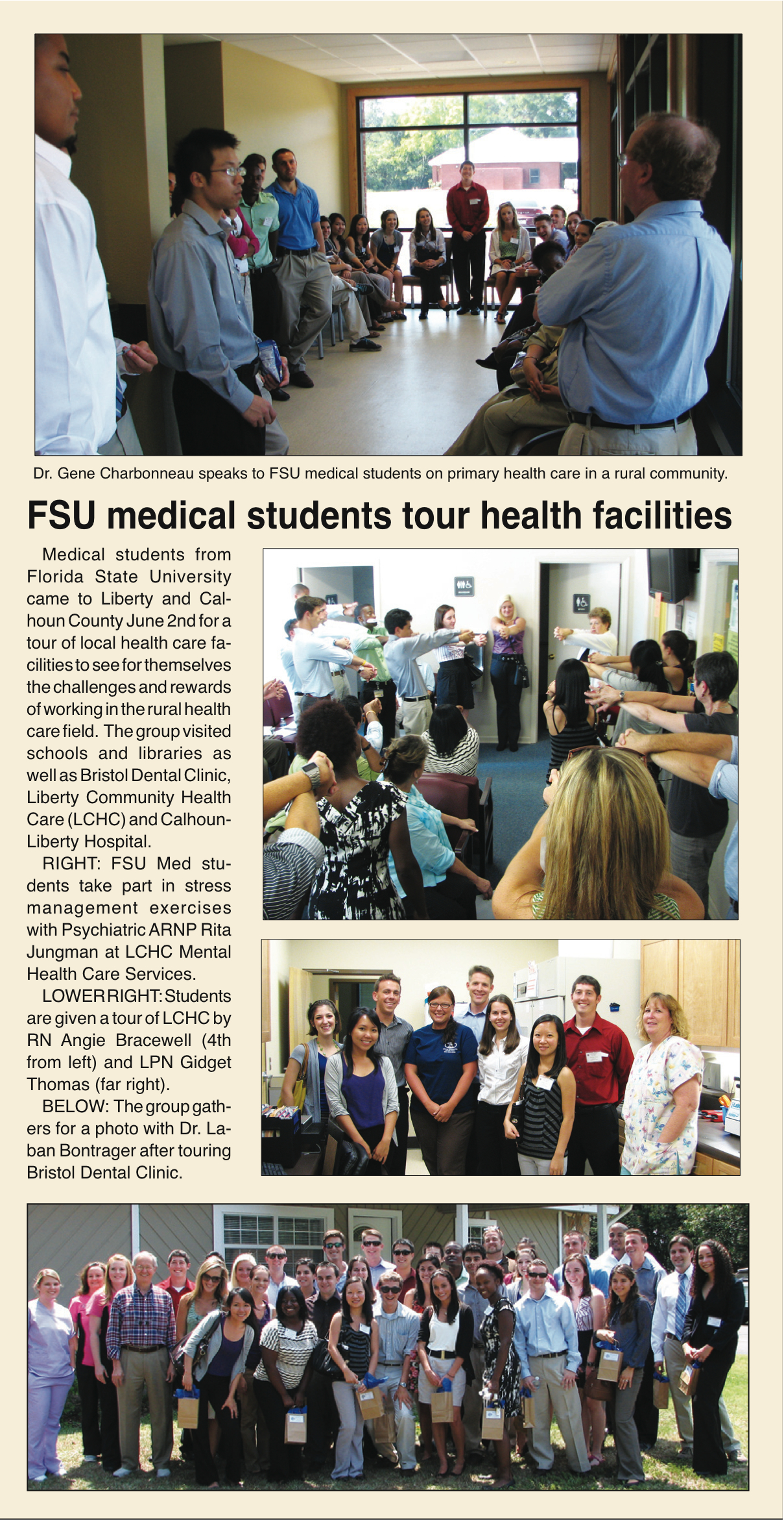 FSU medical students tour health facilities