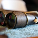 Another authentic piece of equipment is a pair of binoculars.