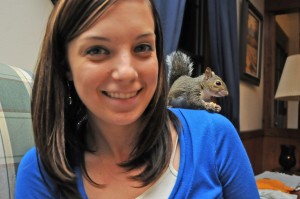 Orphaned baby becomes an educated squirrel