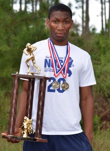 Javakiel Brigham named MVP and wins medals at Football Combine March 31