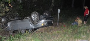 Passenger seriously injured when car rolls several times