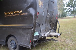 Two injured when UPS truck rear-ended on SR 20